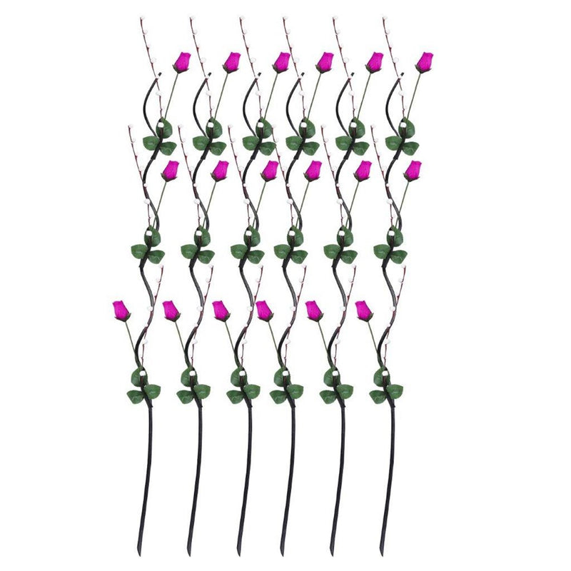 Realistic Touch Pink Rose Artificial Flower Stems Garland Set of 5 For Vase Centrepiece Wedding Party 1.55 Meter (Ctn Box 120 units)