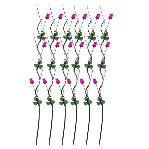 Realistic Touch Pink Rose Artificial Flower Stems Garland Set of 5 For Vase Centrepiece Wedding Party 1.55 Meter (Ctn Box 120 units)
