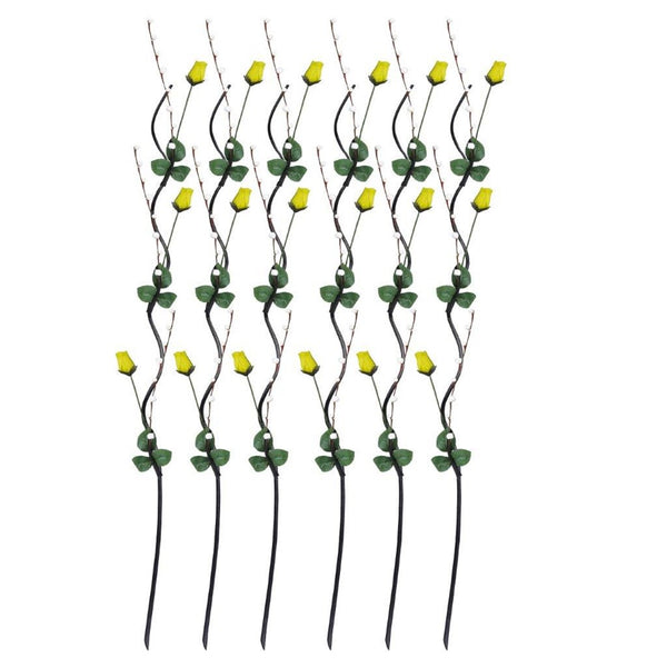 Realistic Touch Pink Rose Artificial Flower Stems Garland Set of 5 For Vase Centrepiece Wedding Party 1.55 Meter (Ctn Box 120 units)