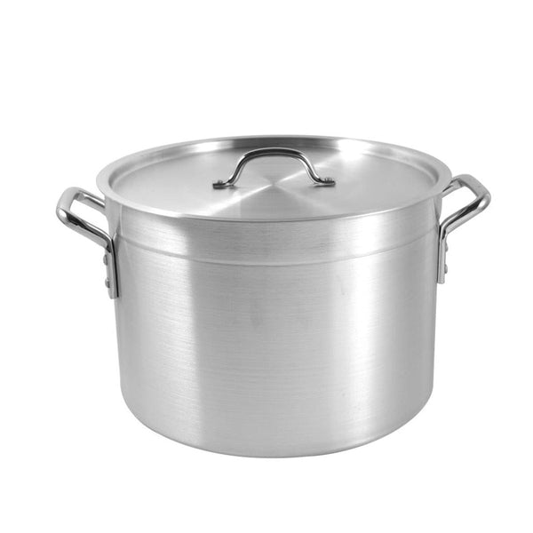 Aluminium Deep Stockpot Heavy Base Casserole with Lid Set of 4 Pcs 36*25;39*25;42*25;45*25 cm