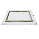 Fluffy Super Soft Greek Key Design Non Slip Waterproof Floor Mat 120*180 cm