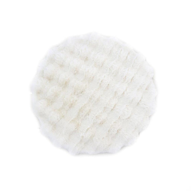 Fluffy Super Soft Vanilla White Design Non Slip Waterproof Floor Mat 90 cm