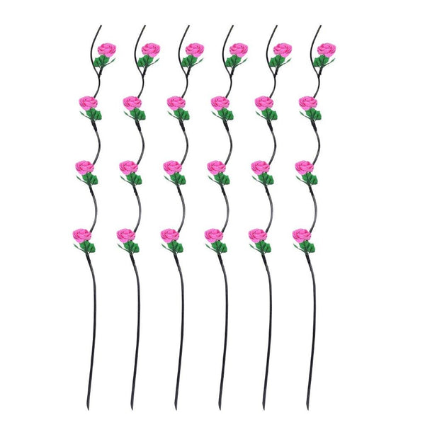 Realistic Touch White Rose Artificial Flower Stems Garland Set of 5 For Vase Centrepiece Wedding Party 1.55 Meter (Ctn Box 120 units)