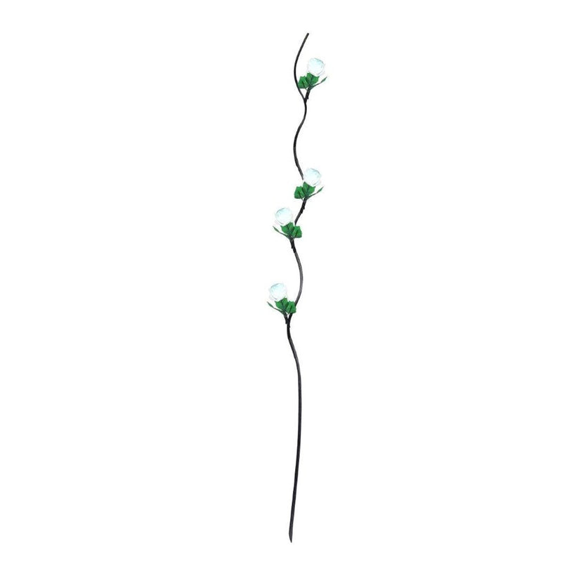 Realistic Touch White Rose Artificial Flower Stems Garland Set of 5 For Vase Centrepiece Wedding Party 1.55 Meter (Ctn Box 120 units)
