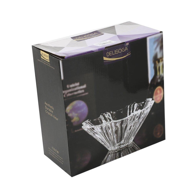Crystal Cut Glass Fruit and Salad Pasta Serving Bowl 24.5*11 cm