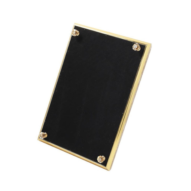 Engraved Deco Gold Candy Box Nuts and Chocolates Serving Tray 2 Compartments with Lid 35.5*24*6.5 cm