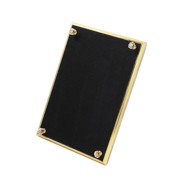 Engraved Deco Gold Candy Box Nuts and Chocolates Serving Tray 2 Compartments with Lid 35.5*24*6.5 cm