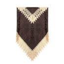 Deco Floral Lace Table Runner Kitchen and Dining Dark Chocolate 200*40 cm