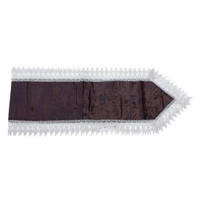 Deco Floral Lace Table Runner Kitchen and Dining Dark Purple 200*40 cm