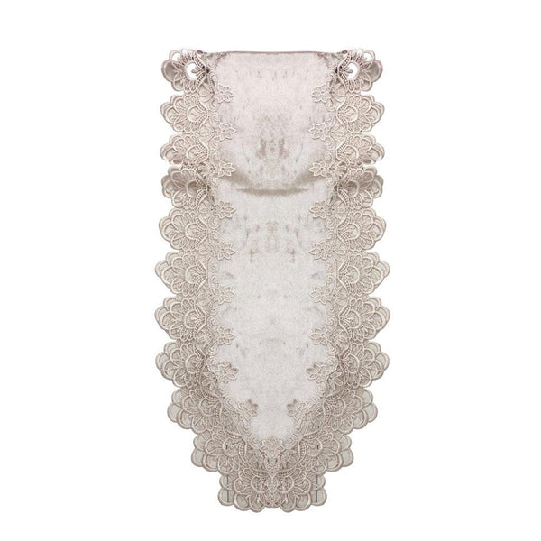 Deco Floral Lace Table Runner Kitchen and Dining Light Beige 200*40 cm