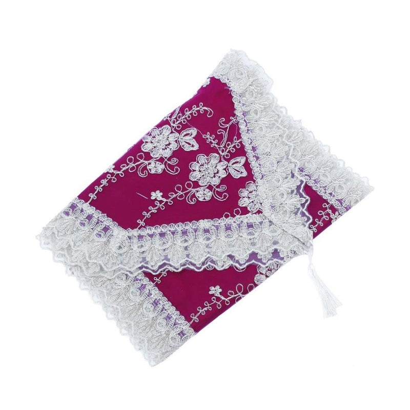 Deco Floral Lace Table Runner Kitchen and Dining Elegant Burgundy 200*40 cm