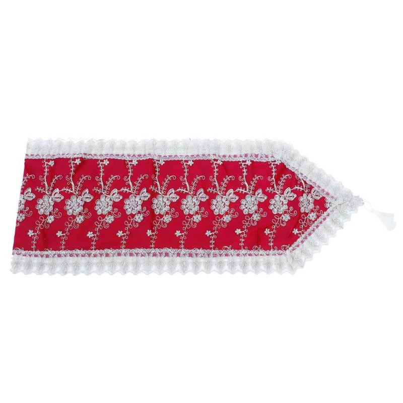 Deco Floral Lace Table Runner Kitchen and Dining Elegant Red 200*40 cm