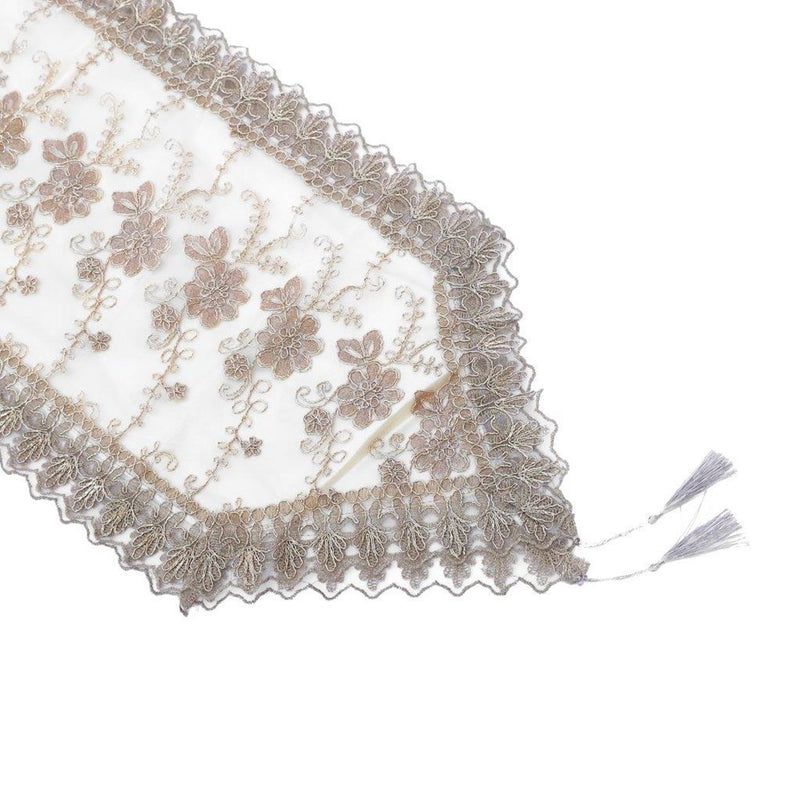 Deco Floral Lace Table Runner Kitchen and Dining Elegant Coffee 200*40 cm