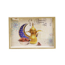 Ramadan Deco Food Tray Rectangle Eid Serving Tray Set of 2 Pcs 31*39/24*33 cm