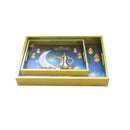 Ramadan Deco Food Tray Rectangle Eid Serving Tray Set of 2 Pcs 31*39/24*33 cm
