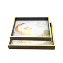 Ramadan Deco Food Tray Rectangle Eid Serving Tray Set of 2 Pcs 31*39/24*33 cm