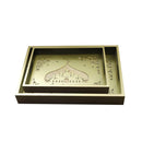 Ramadan Deco Food Tray Rectangle Eid Serving Tray Set of 2 Pcs 31*39/24*33 cm