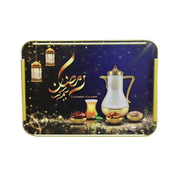 Ramadan Deco Food Tray Rectangle Eid Serving Tray Set of 2 Pcs 31*39/24*33 cm