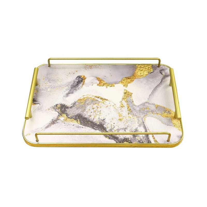 Ramadan Deco Food Tray Rectangle Eid Serving Tray Set of 2 Pcs 31*39/24*33 cm