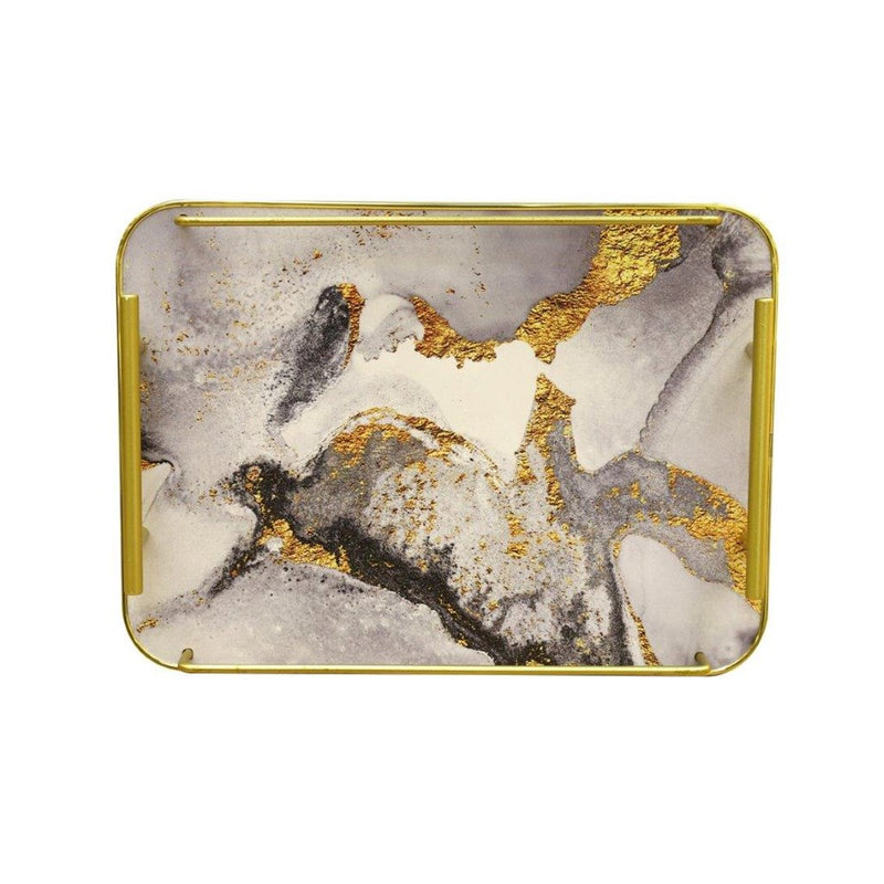 Ramadan Deco Food Tray Rectangle Eid Serving Tray Set of 2 Pcs 31*39/24*33 cm