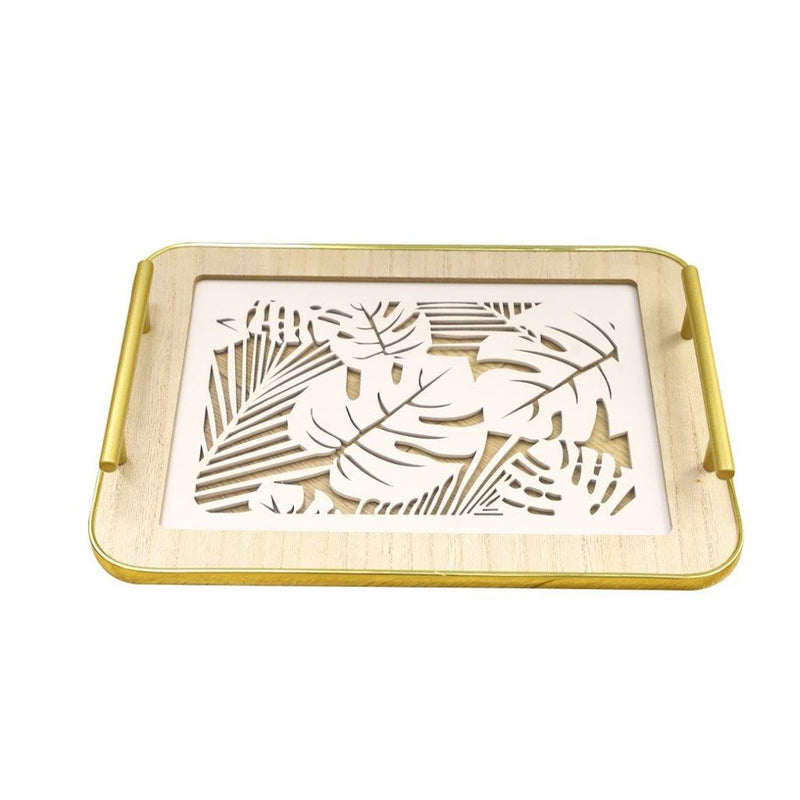 Ramadan Deco Food Tray Rectangle Eid Serving Tray Set of 2 Pcs 31*39/24*33 cm