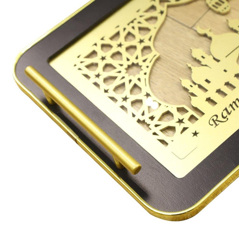 Ramadan Deco Food Tray Rectangle Eid Serving Tray Set of 2 Pcs 31*39/24*33 cm