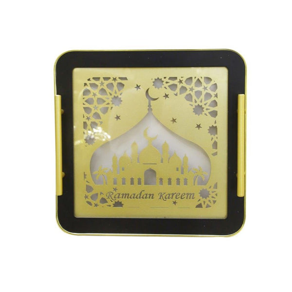 Ramadan Deco Food Tray Square Eid Serving Tray Set of 2 Pcs 28/34 cm