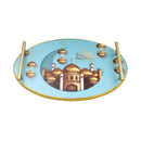 Ramadan Deco Food Tray Oval Eid Serving Tray Set of 2 Pcs 34*24/40*30 cm