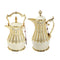 Vacuum Insulated Thermos Flask Set of 2 Beige and Gold Mix 0.7 & 1.0 Litre