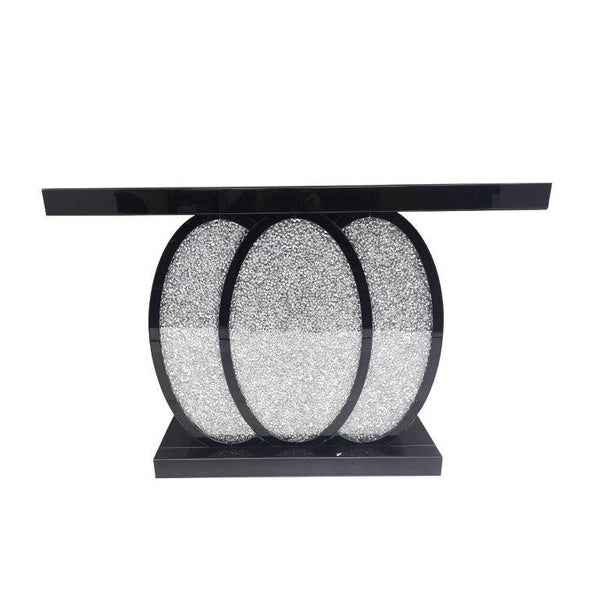 Home Decor Luxury Hallway Console Table Crystal Grey Mirror Finish 36*120*78 cm