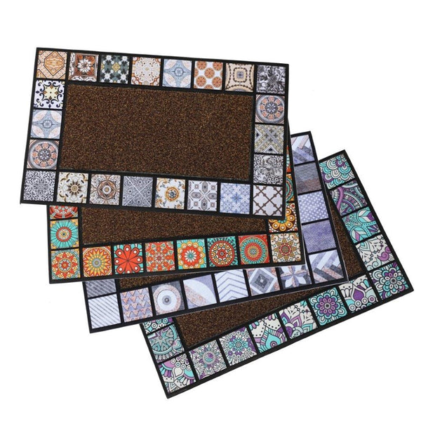 Multi-color Indoor Outdoor Rubber Non Slip Waterproof Entrance Door Welcome Door Mat 45*75 cm (Ctn Box 20 units)