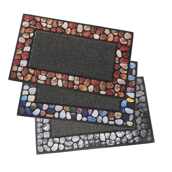 Multi-color Indoor Outdoor Rubber Non Slip Waterproof Entrance Door Welcome Door Mat 45*75 cm (Ctn Box 20 units)
