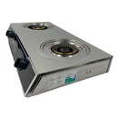 Stainless Steel Gas Stove Double Burner AGA Approved Excluding Regulator (Regulator Purchased Separately as an Optional) CLAS1401 1 Pcs/Ctn