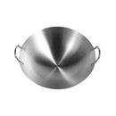 Stainless Steel Deep Wok Pan Round Base For Gas Burner 42 cm (Ctn Box 20 units)
