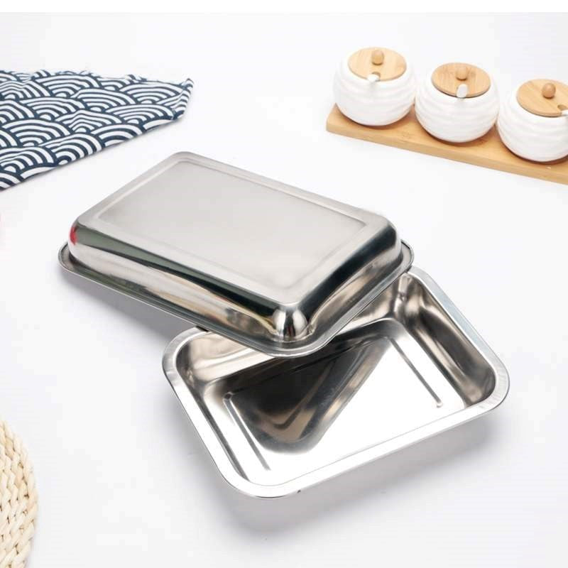 Stainless Steel Baking Tray Rectangular Shallow 39*29 cm 4.5 cm Depth (Ctn Box 80 units)