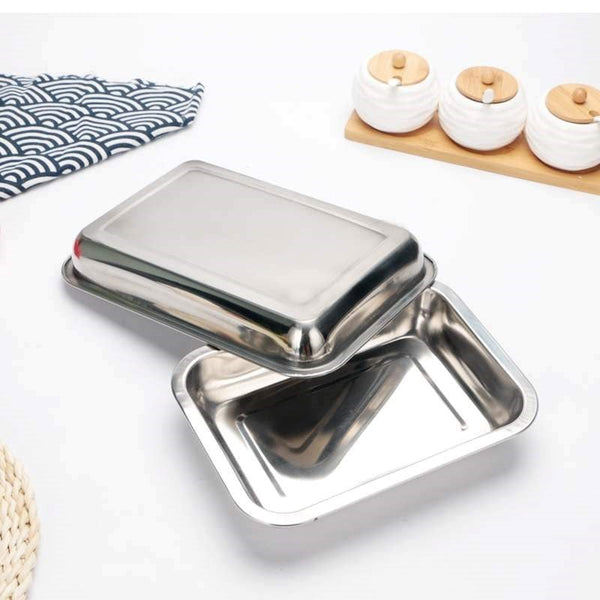 Stainless Steel Baking Tray Rectangular Shallow 39*29 cm 4.5 cm Depth (Ctn Box 80 units)