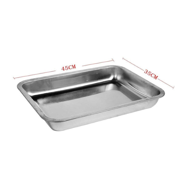 Stainless Steel Baking Tray Rectangular Shallow 44*34 cm 4.5 cm Depth (Ctn Box 60 units)