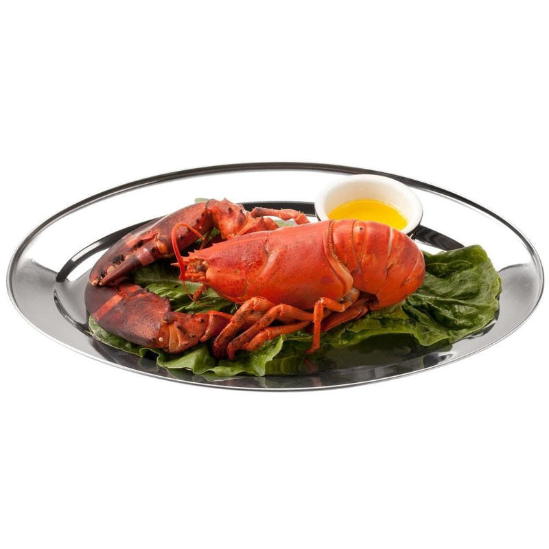 Stainless Steel Oval Serving Plate 12 inch 30.5*19 cm