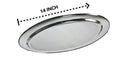 Stainless Steel Oval Serving Plate 14 inch (Ctn Box 100 units)