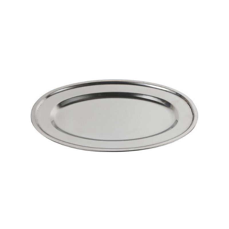 Stainless Steel Oval Serving Plate 16 inch