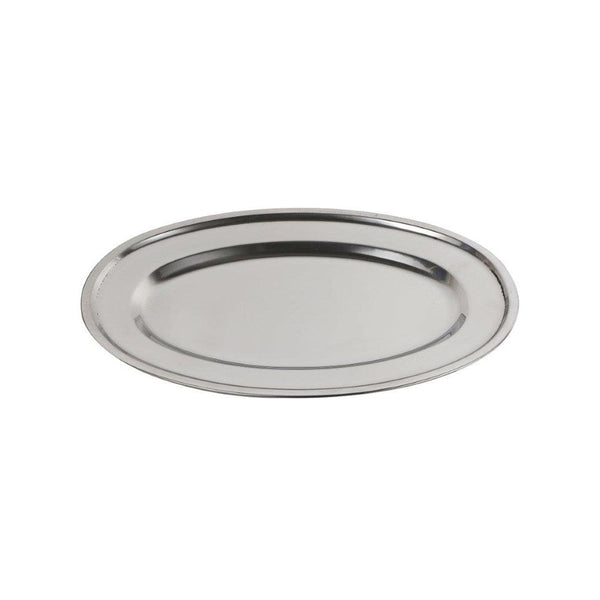 Stainless Steel Oval Serving Plate 16 inch