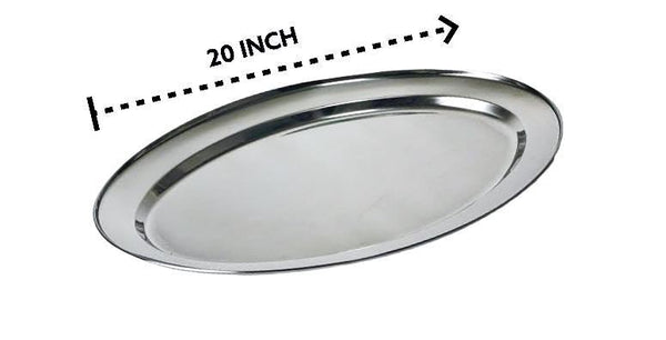 Stainless Steel Oval Serving Plate 20 inch (Ctn Box 60 units)