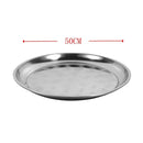 Stainless Steel Round Deep Silver Serving Tray 50 cm (Ctn Box 50 units)
