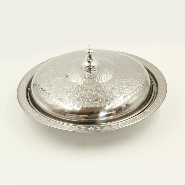 Stainless Steel Biryani Plate with Lid 34 cm (Ctn Box 48 units)