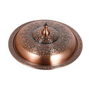 Stainless Steel Copper Plated Biryani Plate with Lid 38 cm (Ctn Box 48 units)