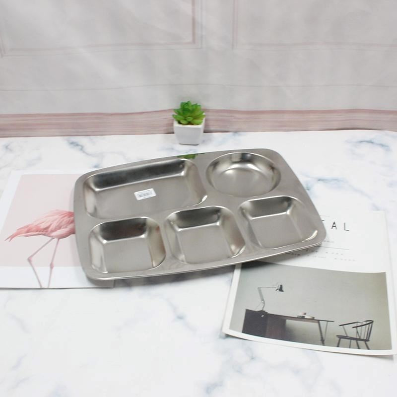 Multicompartment Stainless Steel Lunch Tray Thali 35X26.5 c, (Ctn Box 100 units)