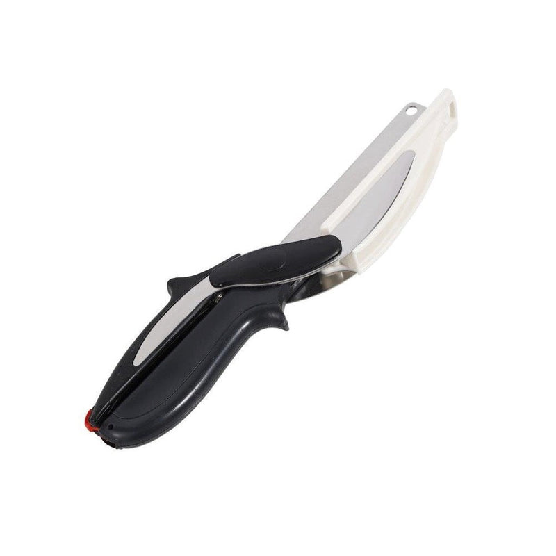 Scissor Style Kitchen Knife and Cutting Board Smart Cutter Combo 25 cm