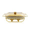 Gold Plated Stainless Steel Food Warmer Chafing Dish 1.5 Litre 18*29 cm