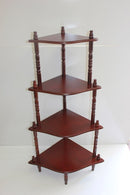 Wooden Corner Table 4 Tier Shelves 106 cm