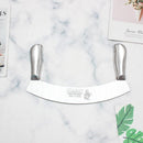 Pizza Rocker Cutter Knife Stainless Steel Double handle 24.5 cm